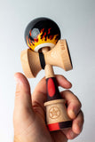 SWEETS KENDAMAS kendama france FR feu fire gas gasoline trasher skateboard flame flamme flammes flames design art patern graphic designs bilboquet freestyle tool wood toy bois jeu jouet figures tricks trick 