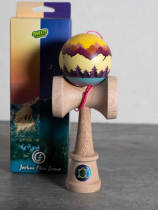 Sweets kendamas France Kendama Josh Joshua flow grove montagne ski forêt couché de soleil sunset sunrise sun amped shape new nouveau freestyle bilboquet juggle kenflip stall LEGEND Shape moon sun mountain