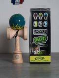 Sweets kendamas France Kendama new nouveau freestyle bilboquet juggle kenflip stall LEGEND Shape coop cooper eddy coop mod flamme flammes phosphorescent fluo brillant collant trick lumière