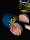 Sweets kendamas France Kendama new nouveau freestyle bilboquet juggle kenflip stall LEGEND Shape coop cooper eddy coop mod flamme flammes phosphorescent fluo brillant collant trick lumière